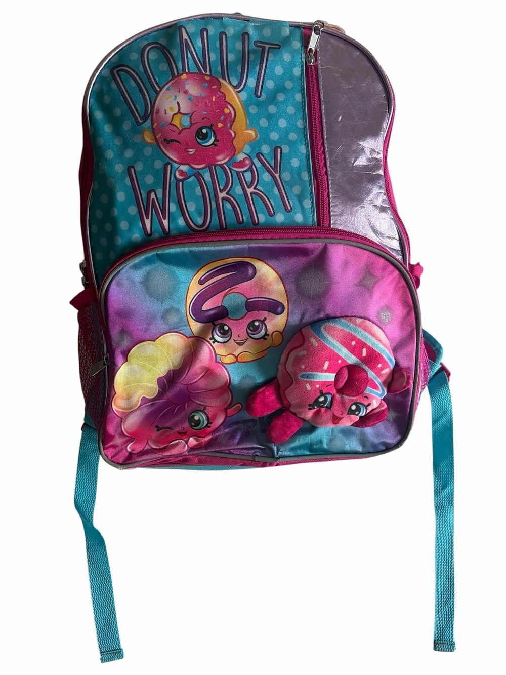 Shopkins Donut Worry Kids Backpack - Pink & Turquoise